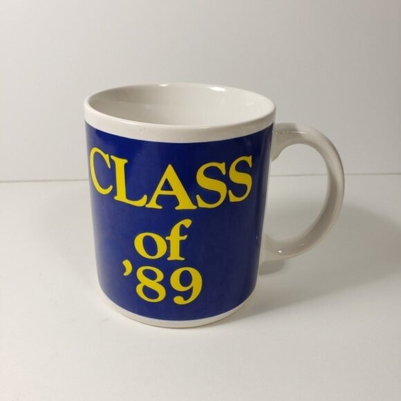 Vintage Ceramic Coffee Tea Mug Class of 89 8 oz Retro School Y2K College Gift - Picture 3 of 7